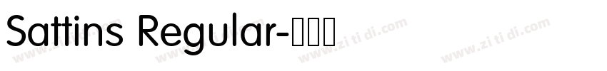 Sattins Regular字体转换